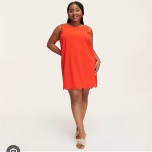 Kate Spade Orange Scalloped Shift Dress